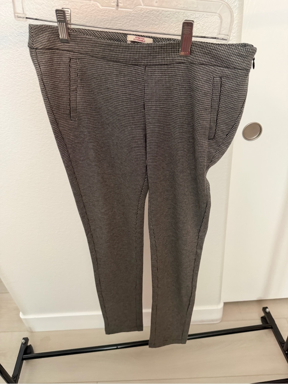 Merona Black and Gray Micro-Check Dress Pants